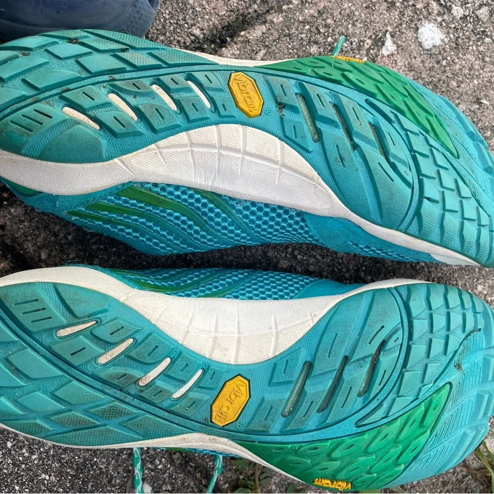Merrell Pace Glove Barefoot Running Shoes Sz 9.5 Vibram Sole - Bluegreen